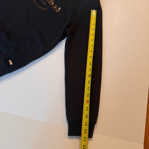 Coach Black Embroidered Floral Sweatshirt Women’s Small Pullover - Picture 8 of 10